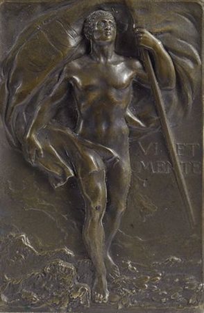 Placca in bronzo realizzata per il ventennale del Touring Club Italiano del...