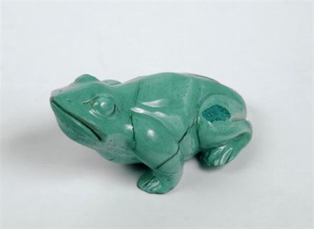 Rana in pasta di malachite, Cina.