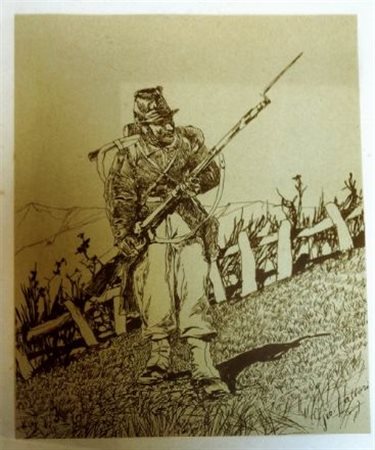 Giovanni Fattori (Livorno, 1825 - Firenze, 1908) GRANATIERE CHE IMPUGNA IL...