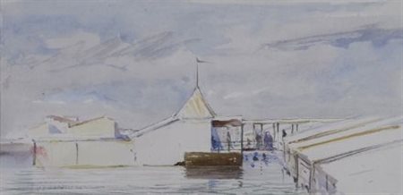 Eugenio Cecconi (Livorno, 1842 - Firenze, 1903) BAGNI PANCALDI (FRONTE);...