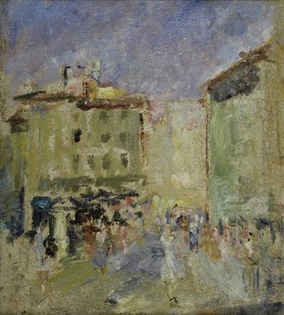 Eduardo Gordigiani (Firenze, 1866 - Popolano di Marradi, 1961) PAESAGGIO CON...