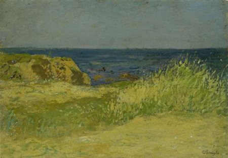 Carlo Passigli (Firenze, 1881 - 1953) MARINA, (1910-20) Olio su tavola, cm....