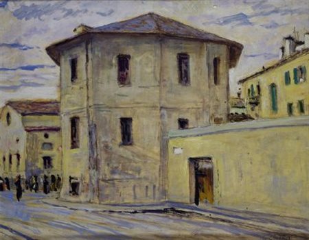 Galileo Chini (Firenze, 1873 - 1956) LE SCUDERIE DELL’ARCIVESCOVADO A MILANO...