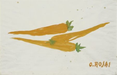 Ottone Rosai (Firenze, 1895 - Ivrea, 1957) CAROTE, 1953 Acquerello su carta,...