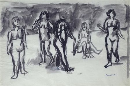 Orfeo Tamburi (Jesi, 1910 - Parigi, 1994) NUDI China su carta, cm. 20x30...