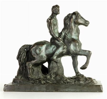 Giorgio de Chirico (Volos, 1888 - Roma, 1978) CAVALLO E CAVALIERE, 1940-1987...