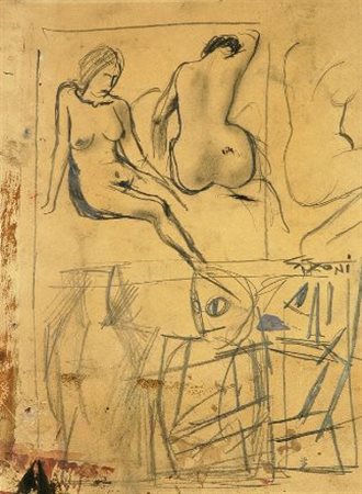 Mario Sironi (Sassari, 1885 - Milano, 1961) STUDIO Matita su carta, cm. 30x21...