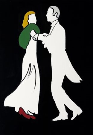 Marco Lodola (Dorno, 1955) BALLERINI Acrilico su tela, cm. 100x70 Firma sul...