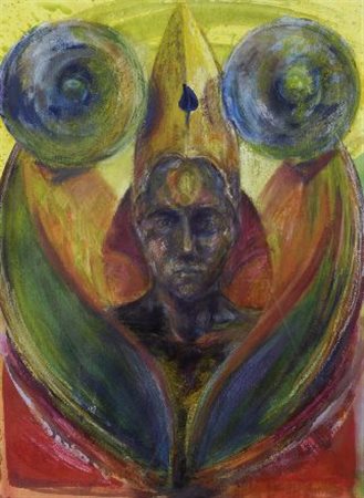 Bruno Ceccobelli (Montecastello Vibio, 1952) IL MAGO DEI DUE MONDI, 1996 Olio...