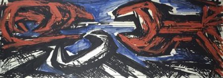 Vinicio Berti (Firenze, 1921 - 1991) ANTAGONISMO, 1970 Idropittura su tavola,...