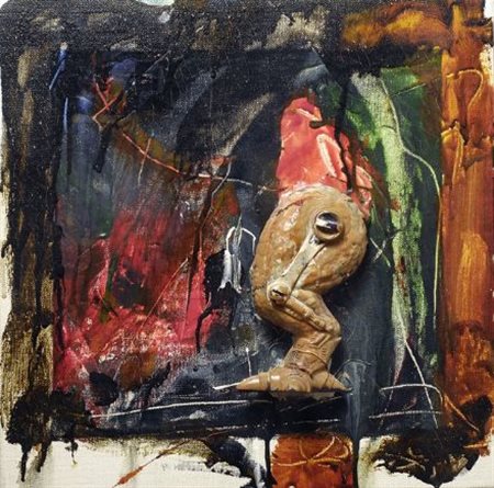 Mario Schifano (Homs, 1934 - Roma, 1998) SENZA TITOLO, 1995 Tecnica mista e...