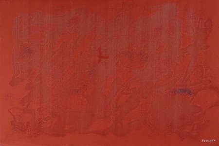 Giulio Turcato (Mantova, 1912 - Roma, 1995) CANGIANTE ROSSO-VIOLA Olio e...