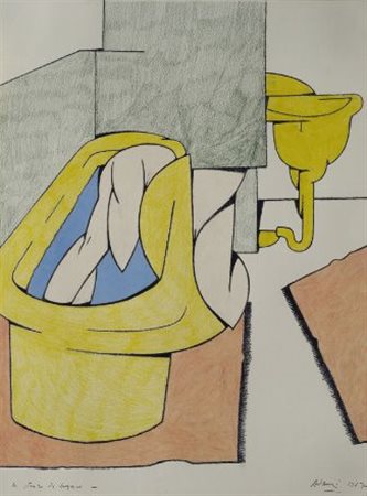 Valerio Adami (Bologna, 1935) LA STANZA DA BAGNO, 1967 Pastelli su...