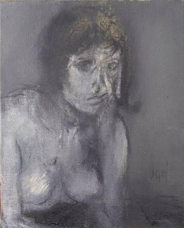 Alberto Sughi (Cesena, 1928) BUSTO DI DONNA Olio su tela, cm. 50,5x40,5 Firma...