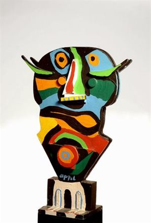 Karel Appel (Amsterdam, 1921 - Zurich, 2006) SENZA TITOLO Acrilici su legno,...