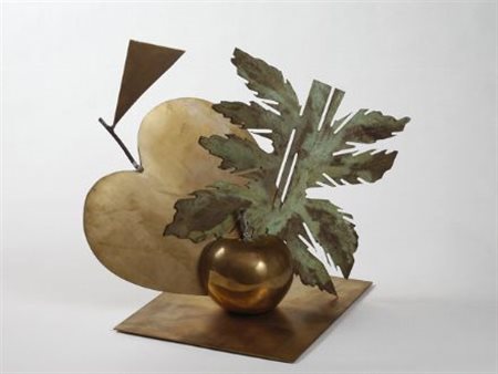 Alik Cavaliere (Roma, 1926 - Milano, 1998) MELA, OMBRA, FOGLIA Bronzo, cm....