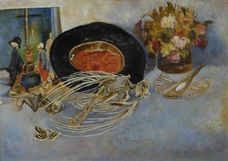 Walter Piacesi (Ascoli Piceno, 1929) OMAGGIO A ENSOR, 1980 Olio su...