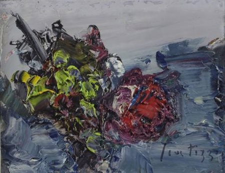 Sergio Scatizzi (Gragnano, 1918 - Firenze, 2009) NATURA Olio su masonite, cm....