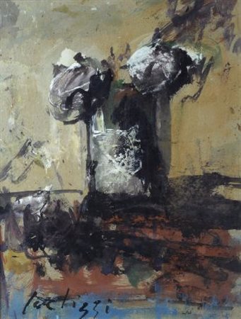 Sergio Scatizzi (Gragnano, 1918 - Firenze, 2009) FIORI Tempera su carta...