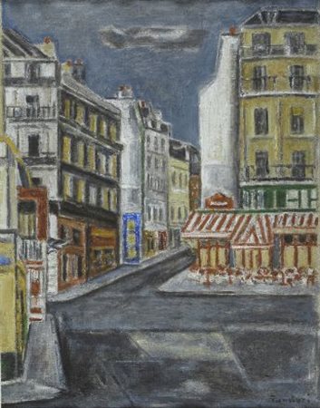 Orfeo Tamburi (Jesi, 1910 - Parigi, 1994) PARIGI Olio su tela, cm. 54,5x42...