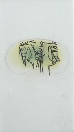 Wifredo Lam (Sagua La Grande, 1902 - Parigi, 1982) BOZZETTO, 1970 Tecnica...