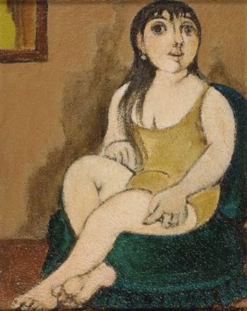 Domenico Cantatore (Ruvo di Puglia, 1906 - Parigi, 1998) ODALISCA Olio...