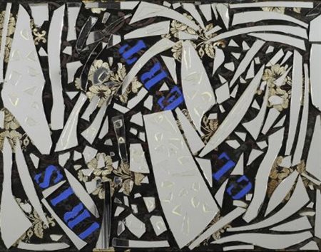 Enrico Baj (Milano, 1924 - 2003) PORTRAIT DE IRIS CLET, (1960) Tecnica mista...