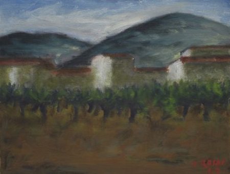 Ottone Rosai (Firenze, 1895 - Ivrea, 1957) PAESAGGIO, 1947 Olio su tela...