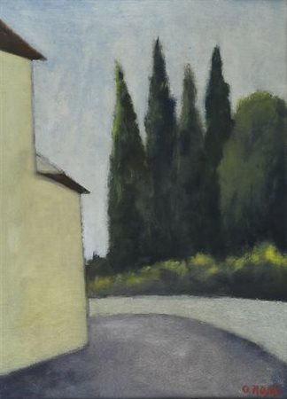 Ottone Rosai (Firenze, 1895 - Ivrea, 1957) STRADA, (1956) Olio su tela, cm....