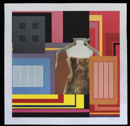 Peter Halley CONTAMINATION 1, 2002 Litografia, mm. 800x810, es.79/100