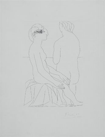 Pablo Picasso (Malaga, 1881 - Mougins, 1973) FEMMES AU BAIN, 1934 Acquaforte...