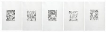 Antonio Possenti (Lucca, 1933) CARTELLA DI CINQUE ACQUEFORTI mm. 695x500...