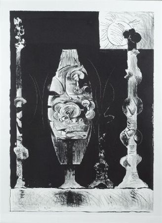 Graham Sutherland (Londra, 1903 - Mentone, 1980) SENZA TITOLO Litografia, mm....