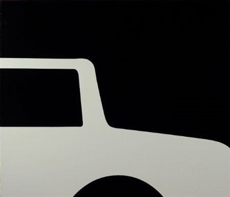 Cesare Tacchi (Roma, 1940) STRUTTURA BIANCA SU NERO, 2002 Serigrafia acrilica...