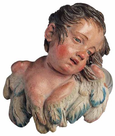 Testa di cherubino volta a sinistra, bocca schiusa di Salvatore Franco,...