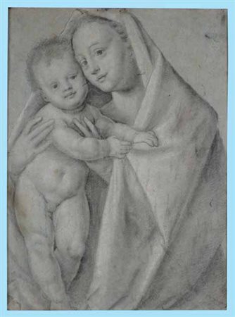 Bernardino Lanino (attribuito) Mortara 1512 – Vercelli 1583 Madonna con...