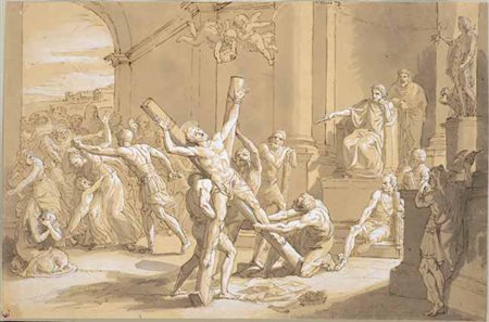 Antonio Baratti Belluno 1724 – Venezia 1787 Crocifissione di S. Andrea penna,...