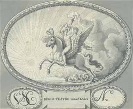 Giacomo Pregliasco Torino 1755 – 1828 Fregio preparatorio per scenografia...