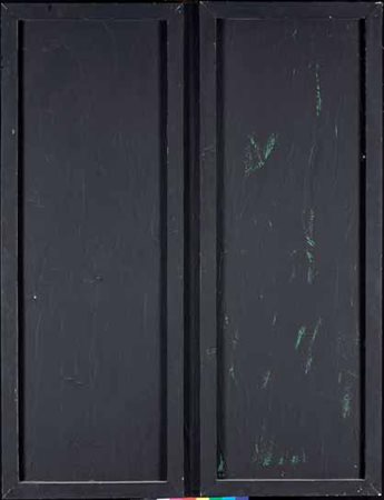 Tano Festa Roma 1938 – 1988 Interno, 1961 legno dipinto e carta applicata su...