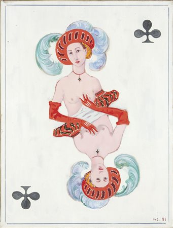 CREMONA ITALO Cozzo Lomellina (PV) 1905 - 1979 Torino "Donna di fiori" 1951...