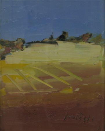 SCATIZZI SERGIO Gragnano (LU) 1918 "Paesaggio" 50x40 olio su tavola Opera...