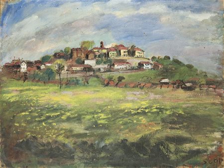 SOGNO ANNA Ello (CO) 1923 - 2005 Torino "Monferrato" 70x100 olio su tela...