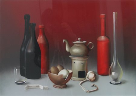 GROSSI PROFERIO Vignale di Traversetolo (PR) 1923 - 2000 "Natura morta" 1977...