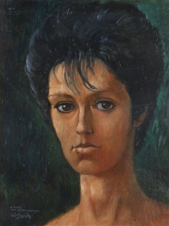 ALESSANDRI LORENZO Torino 1927 - 2000 "Gli occhi di Rosy" 17/7/1988 40x30...