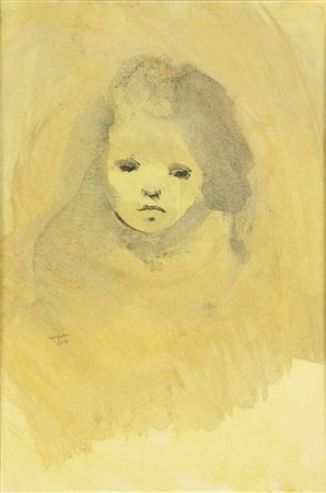 COLOMBOTTO ROSSO ENRICO Torino 1925 "Volto" 47x32 inchiostro, china ed...