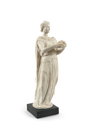 RUBINO EDOARDO Torino 1871 - 1955 "L'offerta" H cm 50, scultura in gesso...