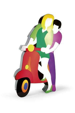 LODOLA MARCO Dorno (PV) 1955 "Vespa" 2011 110x61x12 perspex e neon, scatola...