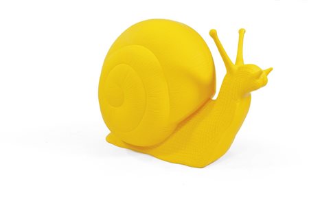 CRACKING ART GROUP "Chiocciola" H 82x110x65 multiplo in plastica gialla, es....