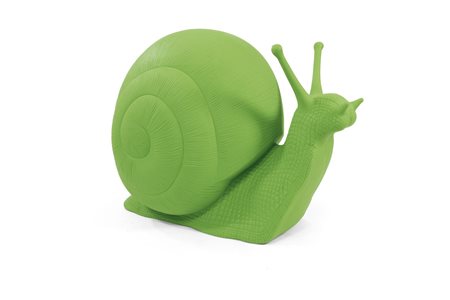 CRACKING ART GROUP "Chiocciola" H 82x110x65 multiplo in plastica verde, es....