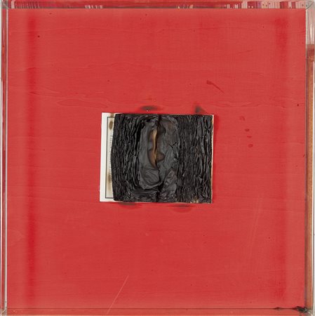 AUBERTIN BERNARD Fontenay-aux-Roses 1934 "Libro bruciato" 2010 60x60 acrilico...